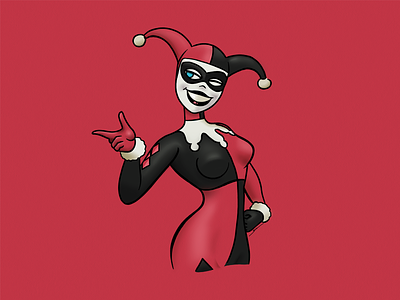 Harley Quinn Digital Sketch batman comics comicsart femme fatale harley harley quinn illustration joker linea sexy sketch villain