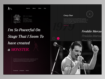 Freddie Mercury- Web Design
