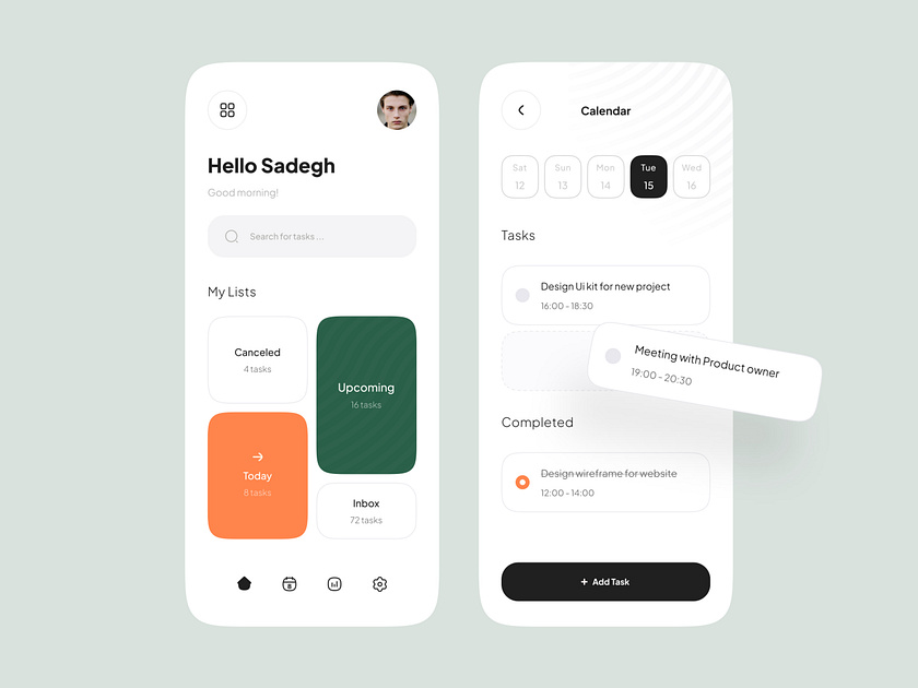 To Do App by Sadegh Sadeghi for Pela Design on Dribbble