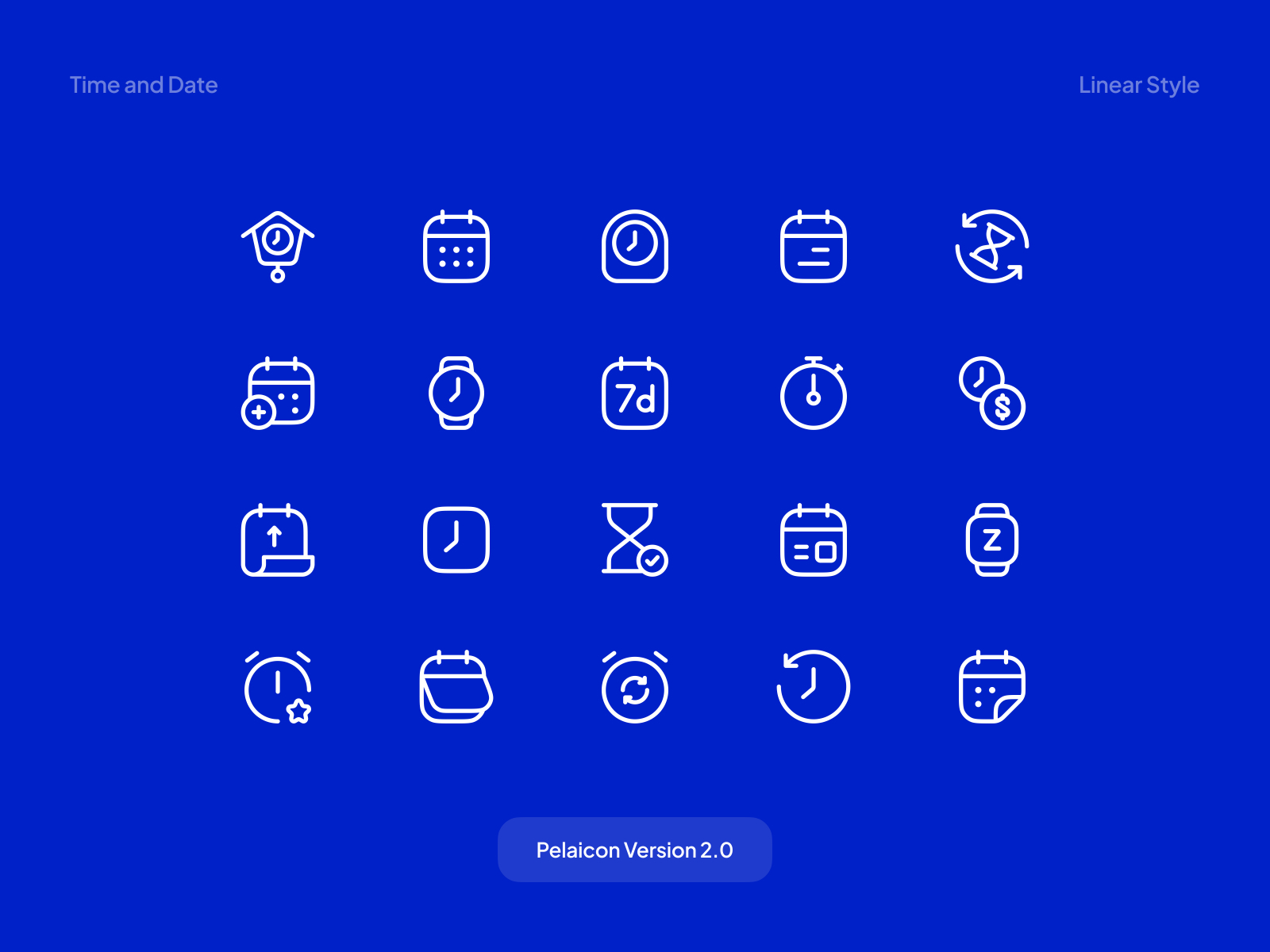 Time and Date Icons - Pelaicon v2.0 by Sadegh Sadeghi for Pela Design ...