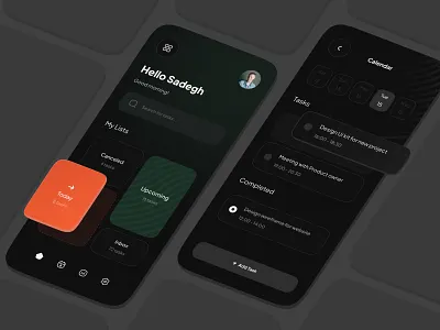 To Do App- Dark version android clean daily task dark dark version goal habit ios list minimal mobile modern neat planning task task man to do todo ui ux