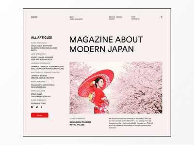 Kimono magazine - design concept