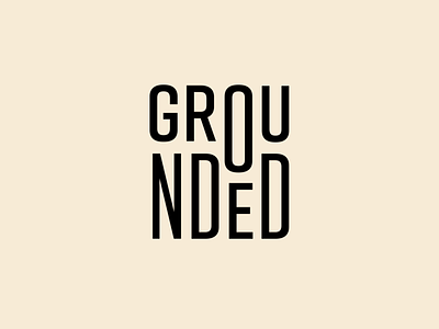 Grounded Logo brand dev branding graphic design layout logo logo design stacked logo type typography vector