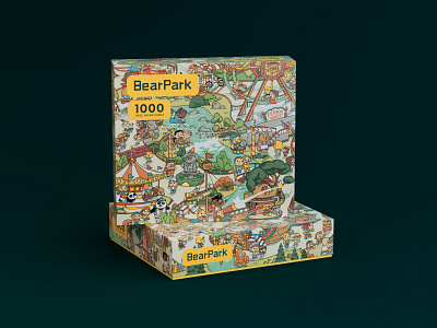 Bear Park Physical Puzzle branding graphic design illustration layout logo design physical puzzle product puzzle puzzle design