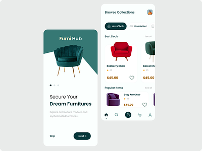 Furniture Mobile App Design