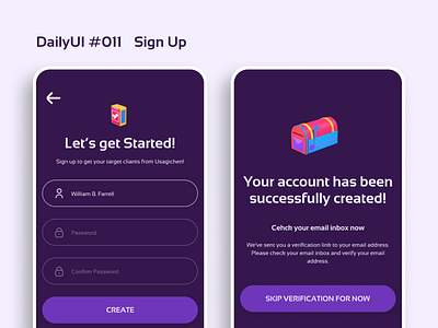 DailyUI 011 sign up daily 100 challenge dailyui dailyuichallenge design figma ui uidesign uiux webdesign