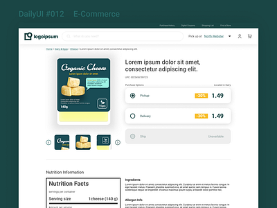 DailyUI  012   E Commerce Shop  Single Item