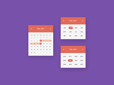 DailyUI  080 Date Picker