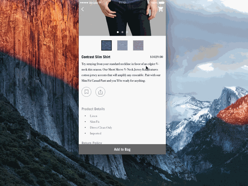 Shopping App Interaction design interaction animation fashion app shopping ecommerce