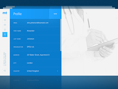 Medical Tool / Profile page