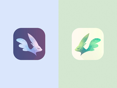 Winged Rabbits app cute dailyui design icon illustration logo rabbit ui vector wings