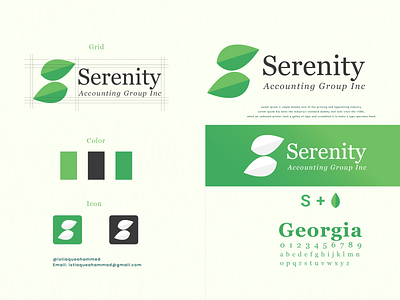 Serenity Accounting Group Inc logo concept