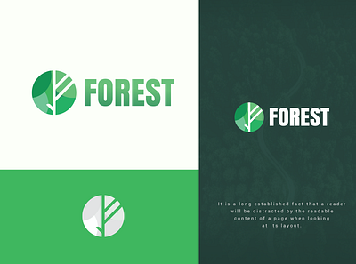 Forest logo concept brand design brand identity branding clean creative logo design flat forest logo green logo logodesign minimal modern popular simple tree vector