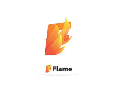 Flame Logo. app logo brand design brand identity brandidentity branding clean dailylogochallenge f fire flame gradient grid logo lettermark light logo logodesign minimal modern popular startup