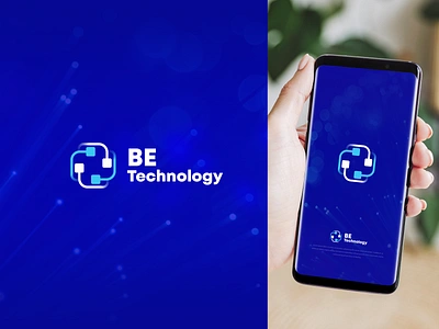 Be technology logo abstract apps brand design brand identity branding clean flat grid logo logodesign minimal modern popular simple solid color tech techno technology