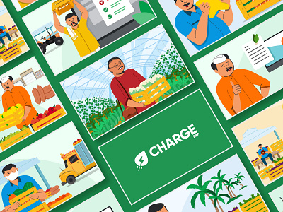 ChargeERP | Character Illustration Compositions