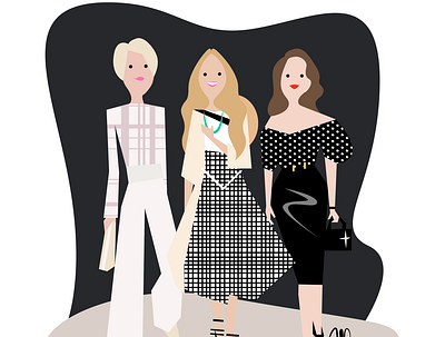 Just Like That - SATC art print design fashion design fashion illustration fashion print fashion sketch illustration prints vector drawing vector illustration