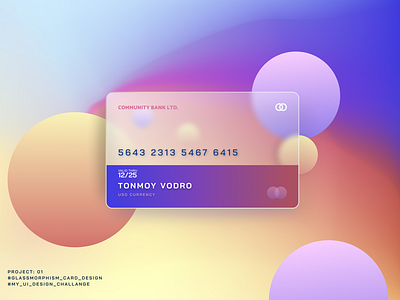 Glassmorphism ATM Card Re-Design.