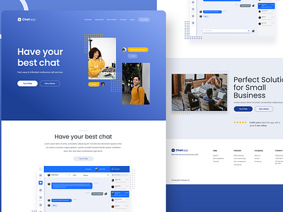 Chatapp Landing Page Design