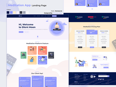 Silent Moon App Landing Page