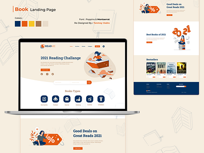 Book Landing Page 2021 book challenge design landing page landing page design reading ui uidesign uiux ux