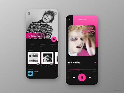 Ed Player Concept UI 2021 2021 design badhabits dailyui dailyuichallenge edshareen landing page design musicplayer new design ui uidesign uiux