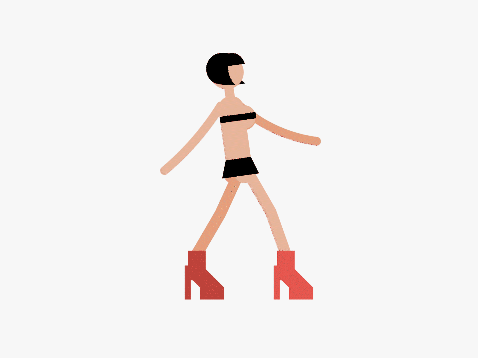 Sexy High Heels Girl animation high heels sexy girl walk cycle