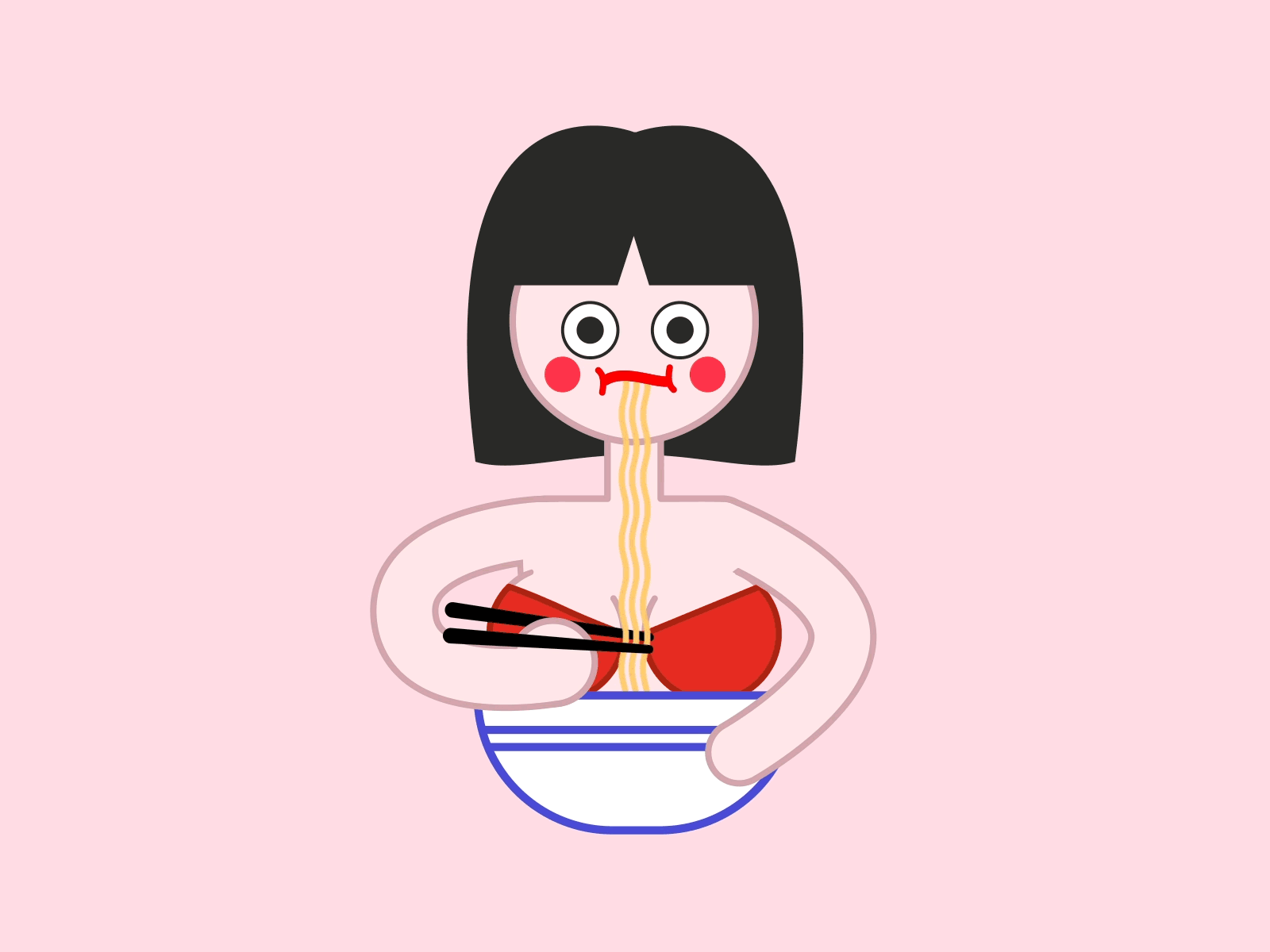 Ramen Girl animation asian asian girl cute asian cute girl noodles ramen