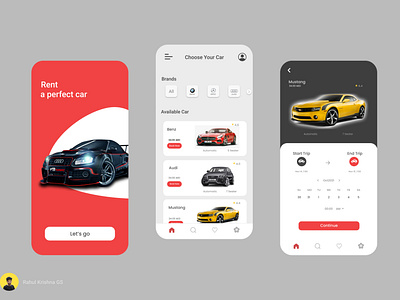 Rent a car App Ui