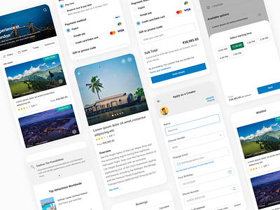 Travel app ui