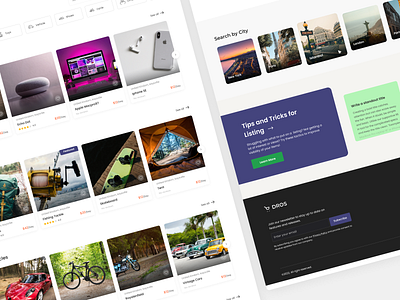 Online marketplace UI