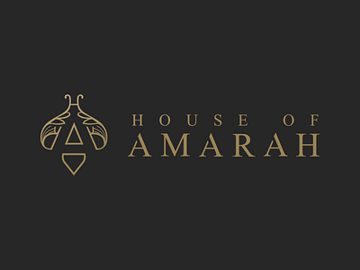 House of Amarah Logo black gold indian logo logo mark