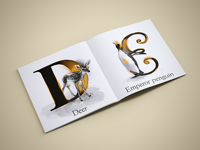 A to Z of animals kids book - D & E