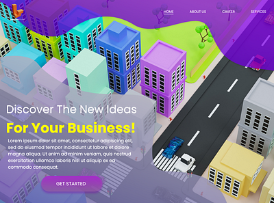 Lowpoly Town 3d art 3d illustration agency landing page creative design graphicdesign illustration isometric design lowpoly lowpoly3d lowpolyart social media templates uidesign
