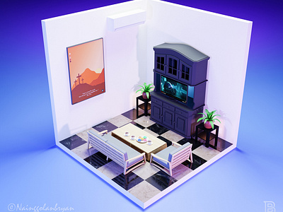 Isometric Living room