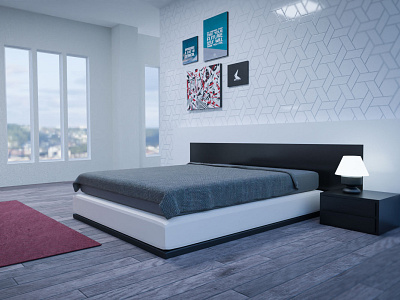 Bedroom Hotel 3d art 3d illustration architecture archiviz building creative design graphicdesign