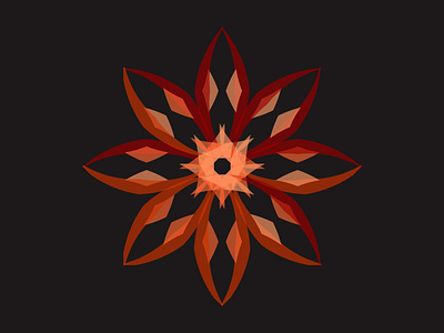 Flower design flat logo minimal vector
