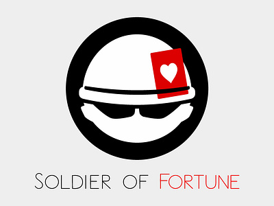 Soldier of Fortune branding design flat illustration logo minimal vector