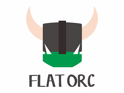 Flat Orc branding design flat illustration logo minimal vector