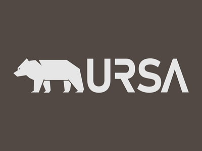 Ursa Clothings animal bear brand design branding design flat icon illustration logo minimal ursa vector