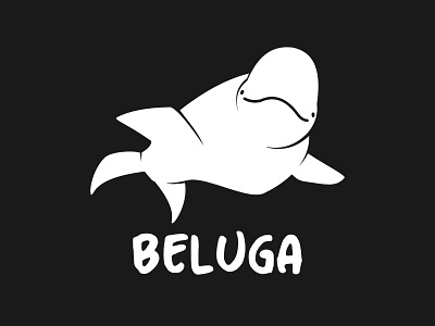 Beluga branding fish flat graphic design logo marine