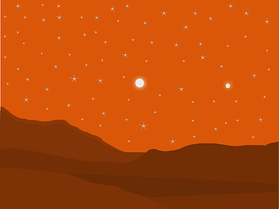 Mars animation design flat illustration flatdesign graphic design illustration mars minimal moon mountains outer space design red planet solar system space space exploration stars ui vector vector design vector graphic