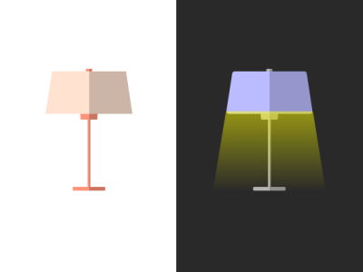 Day 2 of the 30-day flat design challenge! design flat design flatdesignchallenge graphic design illustration lamp lamps lampshades light lights night lamp reading table ui