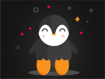 Dark mode Pingu design flatdesign graphic design illustration penguin penguin illustration penguins pingu