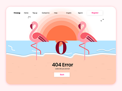 404 008 404 404 error 404 error page 404 page 404error 404page beach design error error page flamingo flatdesign graphic design illustration illustrationof404 ui