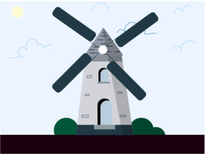 Windmill design flatdesign flatdesign of windmill graphic design illustration ui vector windmill windmill design windmill flat design windmill illustration