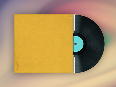 Vintage Vinyl album blue design icon illustrator music photoshop record vinyl yellow