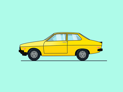 Dacia Coupe 1410 car dacia retro yellow