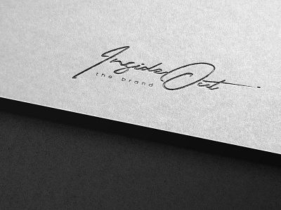 Inside Out - Signature Logo art branding cursive logo design logo signature logo typography