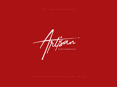 Artisan - Signature Logo art branding cursive logo design flat illustrator logo minimal signature logo typography